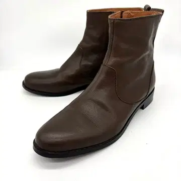 마가렛호웰 사이드 지퍼 천연 가죽 숏부츠 브라운 25