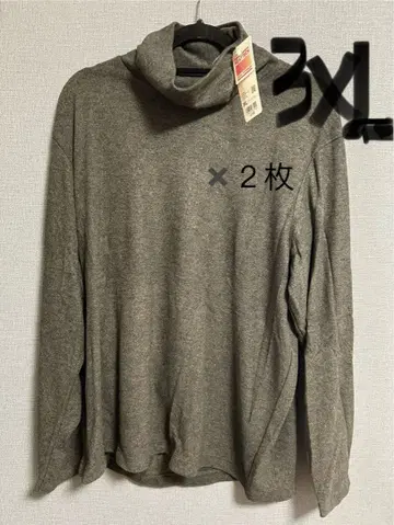 유니클로 히트텍 플리스 터틀넥 T 3XL 그레이 2세트