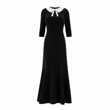 SNIDEL 머메이드 니트 원피스 블랙 프리 사이즈