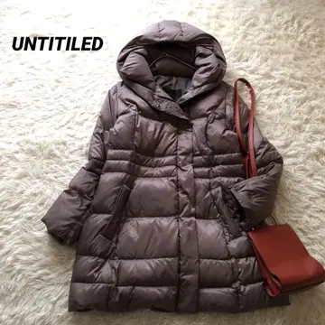 새상품급 언타이틀 [M] 후디드 롱 다운 코트 경량 모카 브라운