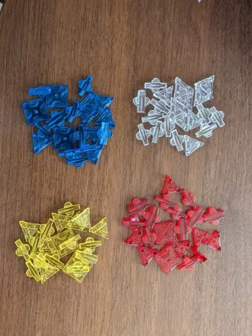 LaQ 라큐 크리스탈 투명 빨간색 파랑 옐로우 컬러 각 20개