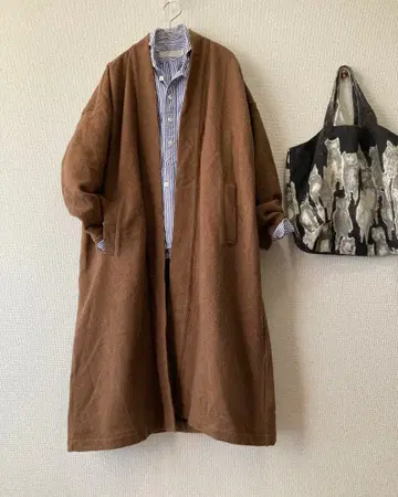 homeworking 홈 워킹 울 롱 가디건 겉옷으로도