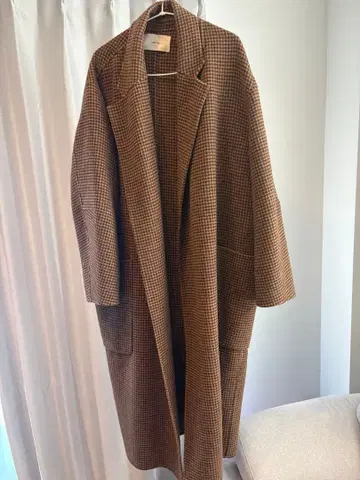 TODAYFUL 브라운 계열 체크 롱 코트