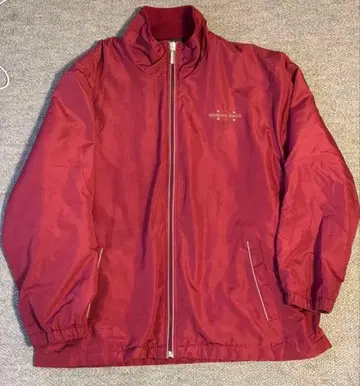 와인 레드 풀 지퍼 자켓