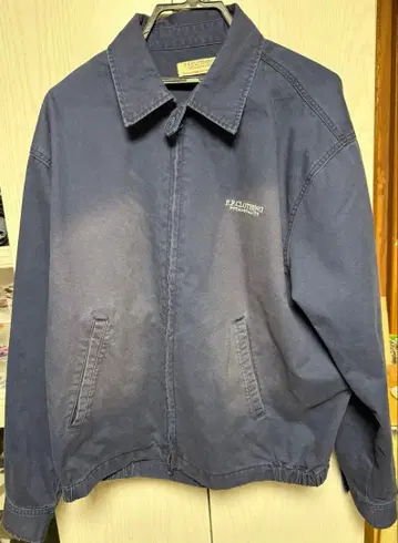 빈티지 스타일 원 포인트 자수 블루종 / 가공 블루종 자켓