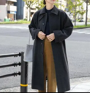 어반 리서치 도어스 울 100 발마칸 코트 차콜