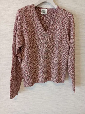 로라 애슐리 빨간색 니트 가디건