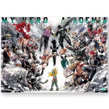 미개봉 새상품 히로아카 원화전 B2 포스터 키 비주얼 히어로 VS 빌런