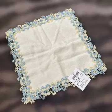 치카자와 레이스 포피 크림 타월 손수건