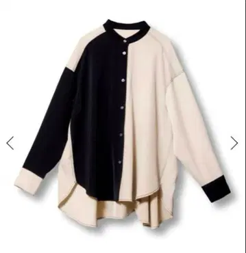 오즈모시스 블라우스 백 개더 셔츠 블랙 베이지