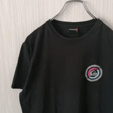 퀵실버 T셔츠 반팔 로고 블랙