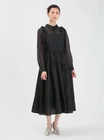 FURFUR 시어 셔츠 콤비 드레스