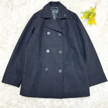 이스트 보이 인기 피 코트 로고 자수 다크 그레이 M 사이즈 학생 울