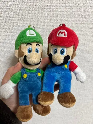 마리오 루이지 봉제 인형 키체인 포함
