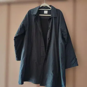 다크 그레이 안감 플리스 스텐카라 코트