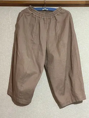 entwa 자수 와이드 팬츠 핑크 베이지 사이즈 0