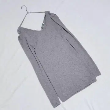 KN0436 [폴앤조] 캐시미어 니트 [1] 오프숄더 V넥 그레이