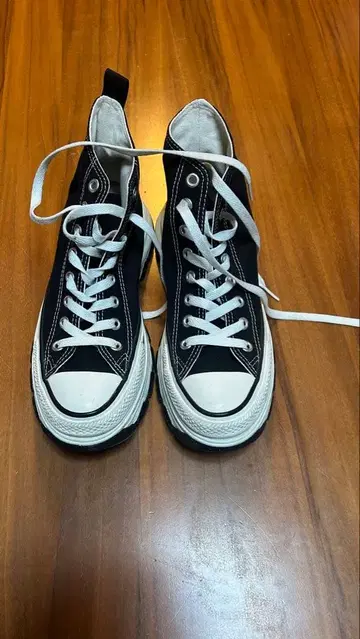 CONVERSE ALL STAR 블랙 하이컷 스니커즈 25.0cm