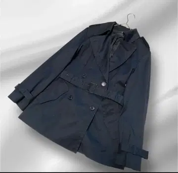 빅 사이즈! ICB 숏 트렌치 블랙 벨트 포함 레어 사이즈 17