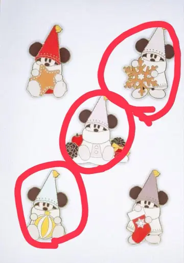 디즈니 크리스마스 2025 릴린린 핀 배지 3세트