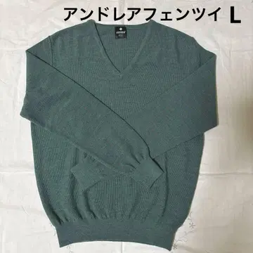 안드레아 페 멘치 남성용 V넥 스웨터 (L) 이탈리아제