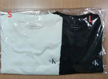 Calvin Klein Jeans 티셔츠 L&S 2장 세트 새상품