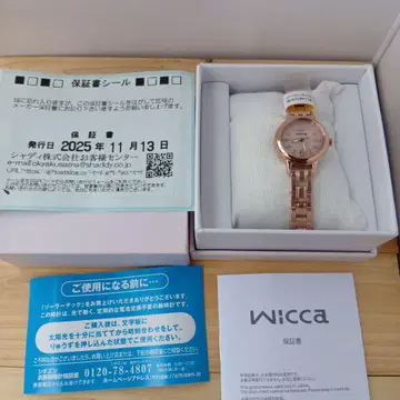 CITIZENwicca 솔라 쿼츠 손목시계 SS/PGP