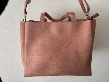 핑크 토트백 지퍼 포함