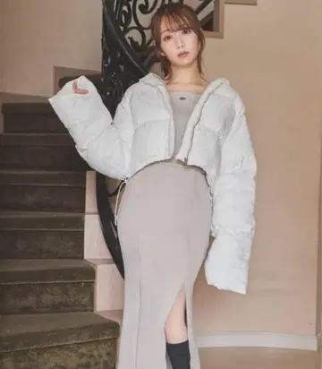 RoseMuse 로제뮤즈 자카드 다운 재킷