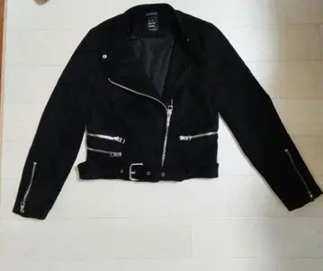 ZARA 블랙 스웨이드 더블 라이더 자켓