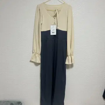 초커 디자인 레이어드 스타일 캔디 슬리브 도킹 내로우 원피스