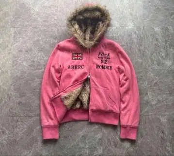 00s Abercrombie&fitch fur zip hoodie y2k