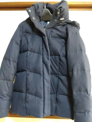 네이비 퀼팅 다운 자켓
