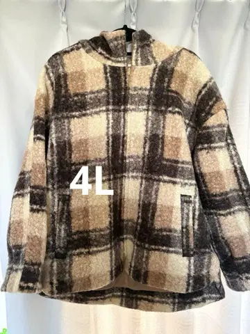 Hina Style 체크 무늬 코트 4L