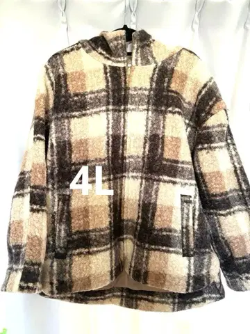 Hina Style 체크 무늬 코트 4L