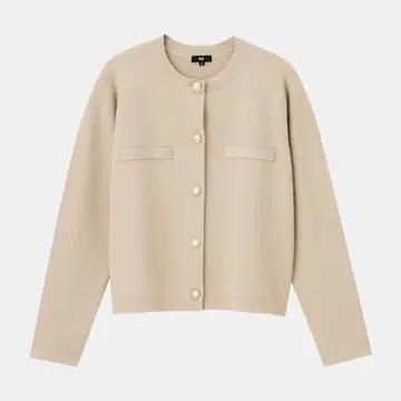 플라스테 레이온 블렌드 펄 버튼 라메 가디건