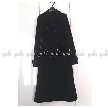 ANAYI 캐시미어 100 롱 코트 블랙 38