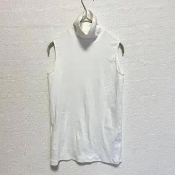 PUPPULA 터틀넥 슬리브리스 티셔츠 화이트 38