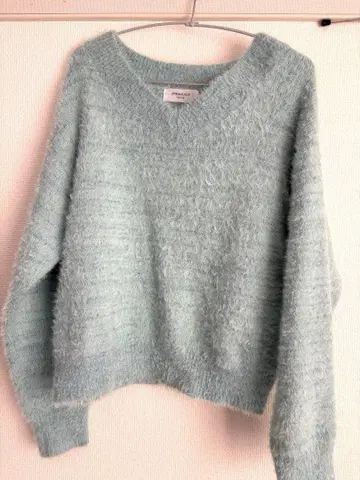 OPAQUE.CLIP 스팽글 페더 니트