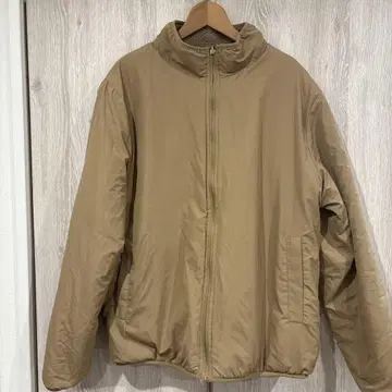 베이지 집업 자켓 플리스 안쪽