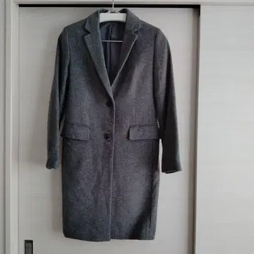 유니클로 S 사이즈 그레이 체스터 코트