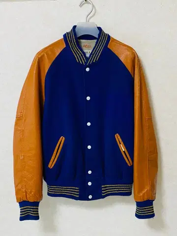 60s MILLER 가죽 바시티 자켓 42 화이츠빌 USA.