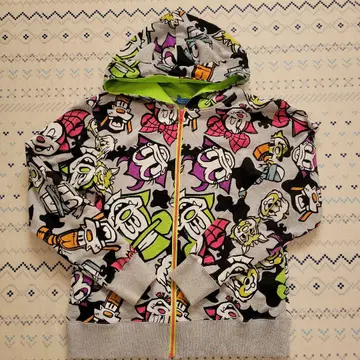 도쿄 디즈니 리조트 캐릭터 패턴 후드티 M 사이즈