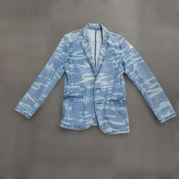 데님 카모플라쥬 테일러드 자켓