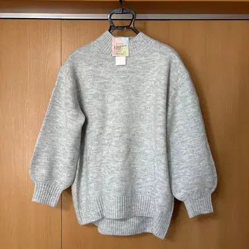 글로벌 워크 후와후와 Hugme 스탠드 니트 그레이 M