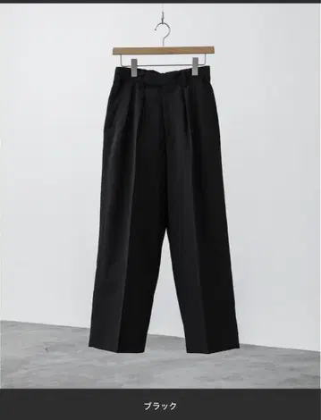 WYM HIGH TWISTED GABA WIDE TUCK SLACKS