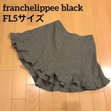 프랑슈리페 블랙 스트레치 스코트 큐롯 체크 무늬 FL5