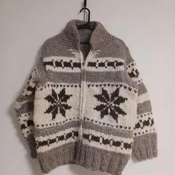 빈티지 KANATA 코위찬 니트 스웨터 집업