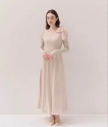 muguet 쉬폰 리본 벌룬 op 미사용 새상품