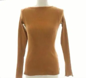 AURALEE 기가 보트넥 리브 니트